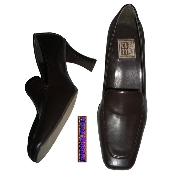 Vintage 90's City Snappers Brown Loafers Pumps Fall Academia Preppy y2k Clueless - Picture 2 of 11